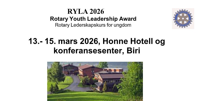 RYLA-seminaret 2026 – lederutvikling for fremtidens ledere